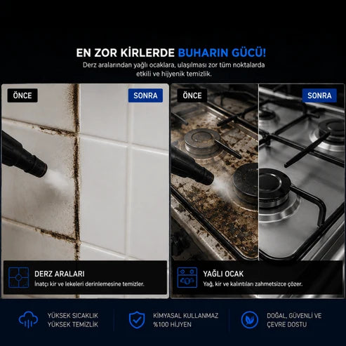JetVapor™ Pro Detaylı Buharlı Temizleyici