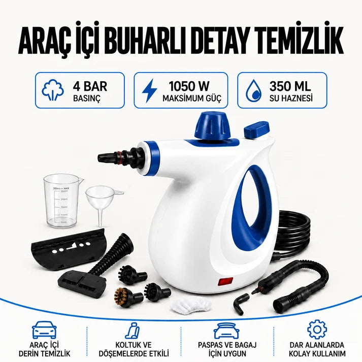 JetVapor™ Pro Detaylı Buharlı Temizleyici