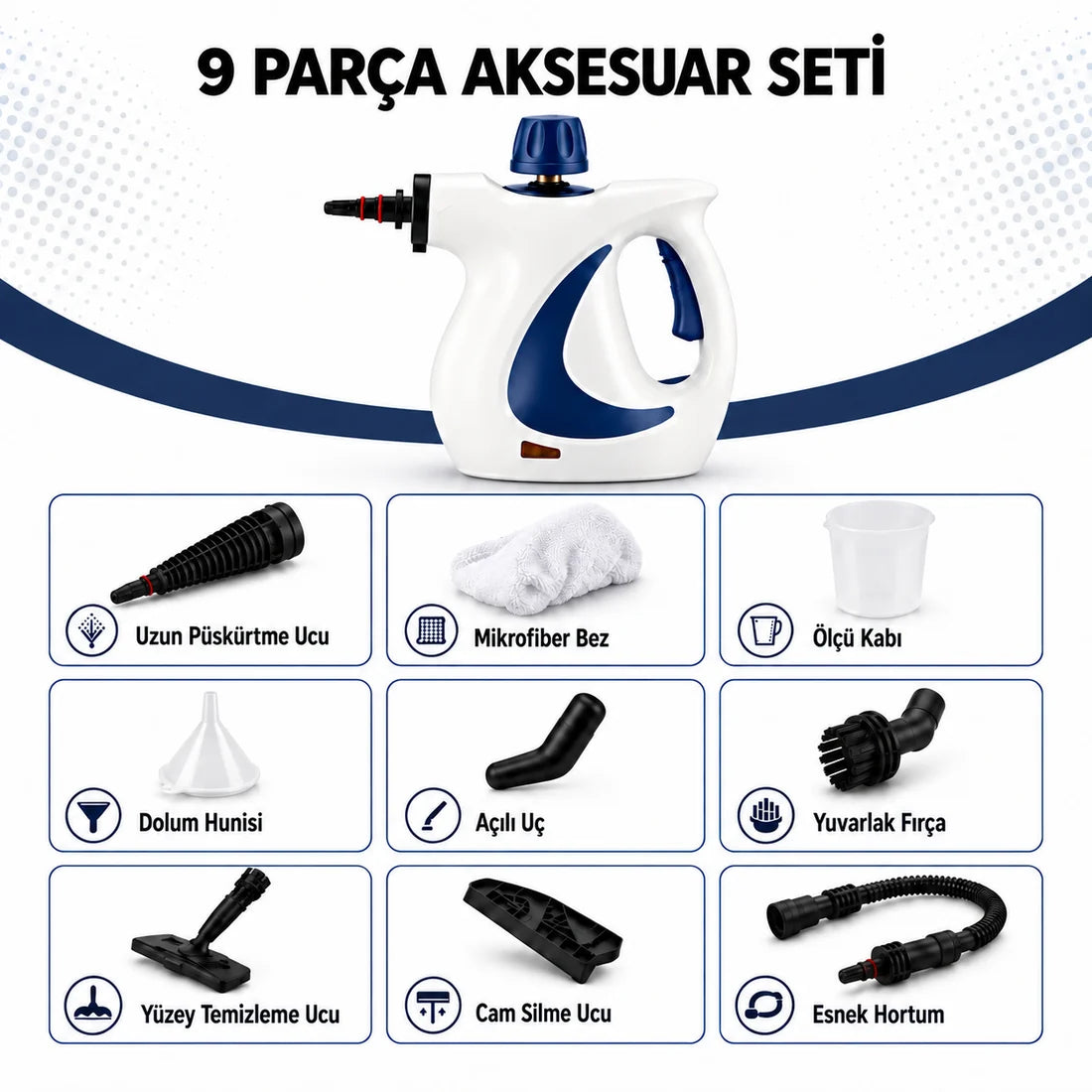 JetVapor™ Pro Detaylı Buharlı Temizleyici